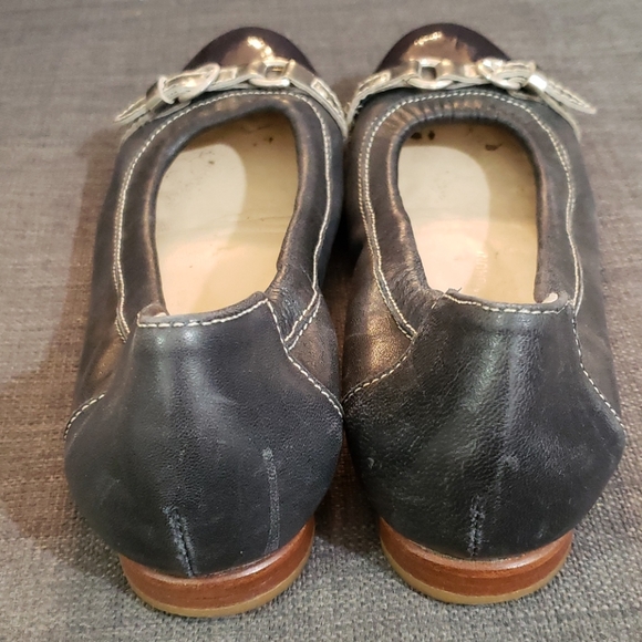AGL Navy/Silver Toe Cap Flats - Picture 4 of 6